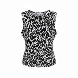 Calvin Klein Black and White Animal Print Blouse